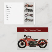 MOTORCYCLI Rood zwart wit Visitekaartje (Voorkant / Achterkant)