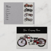  MOTORCYCLI Rood zwart zwart papier Visitekaartje (Voorkant / Achterkant)