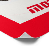 MOTORCYCLI Roodgrijs Poster (Hoek)