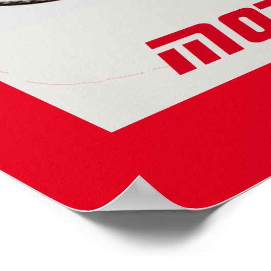  MOTORCYCLI Roodgrijs Poster (Hoek)