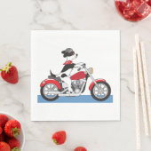 Motorcycling Dog Napkins Servet (Insitu)