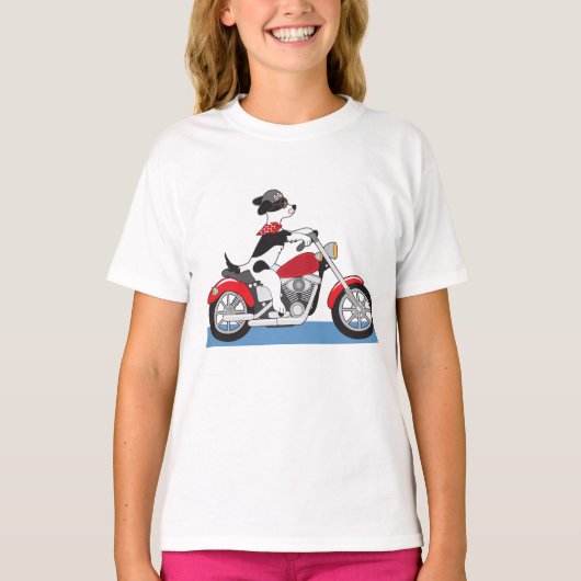Motorcycling Dog T-Shirt (Voorkant)