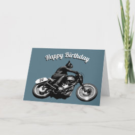 Motorcyclist Birthday Kaart