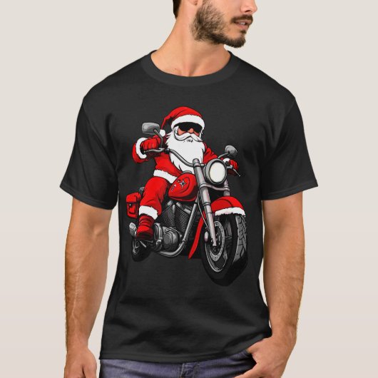 Motorcyclist Christmas T-Shirt (Voorkant)