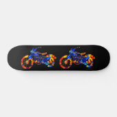 MOTORCYCLUS NEON ABSTRACT COLORFUL PERSOONLIJK SKATEBOARD (Horizontaal)