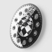MOTORCYCLUS SPROCKET WALCLOCKS. GROTE KLOK (Hoek)