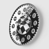 MOTORCYCLUS SPROCKET WALCLOCKS. GROTE KLOK (Hoek)