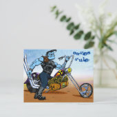 MOTORCYCLUSOGRES REGEL DE AFVALLANDEN BRIEFKAART (Staand voorkant)