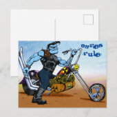 MOTORCYCLUSOGRES REGEL DE AFVALLANDEN BRIEFKAART (Voorkant / Achterkant)