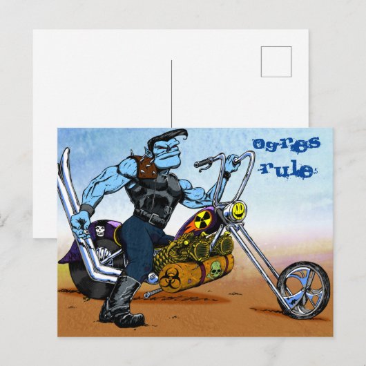 MOTORCYCLUSOGRES REGEL DE AFVALLANDEN BRIEFKAART (Voorkant / Achterkant)