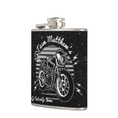 Motorcyle Biker Best Man Monogram Heupfles (Links)