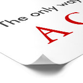 Motorcyle Sport Achievement Quote Motivatie Poster (Hoek)