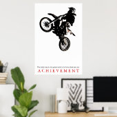 Motorcyle Sport Achievement Quote Motivatie Poster (Thuiskantoor)