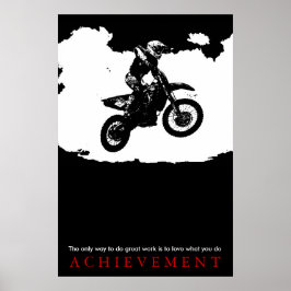 Motorcyle Sport Achievement Quote Motivatie Poster