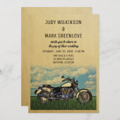 Motorcyle Wedding Invitation Biker Party Kaart (Voorkant / Achterkant)