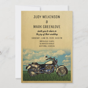 Motorcyle Wedding Invitation  Biker Party Kaart