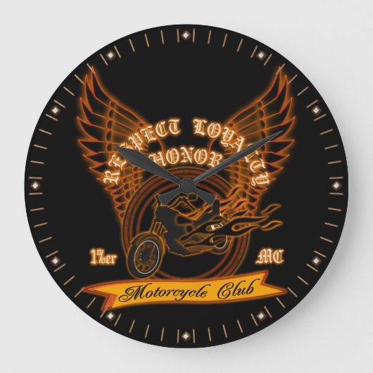 Motorfieclub Badge Grote Klok (Voorkant)