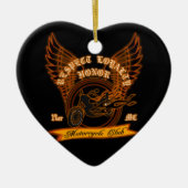 Motorfieclub Badge Keramisch Ornament (Voorkant)