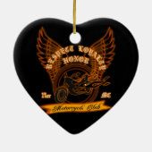 Motorfieclub Badge Keramisch Ornament (Achterkant)