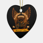 Motorfieclub Badge Keramisch Ornament (Links)
