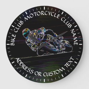 Motorfieclub Biker School Racer Grote Klok