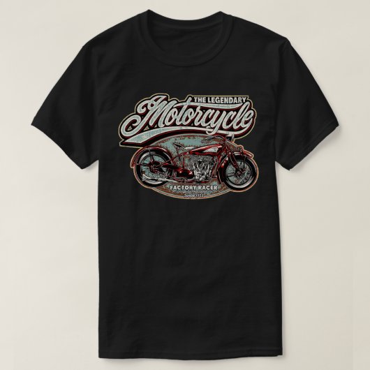 Motorfieclub Indische motorfietsen Oudschool Chopp T-shirt (Design voorkant)