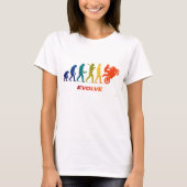 Motorfiel Evolutie Silhouet Biker Design T-shirt (Voorkant)