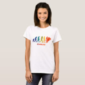 Motorfiel Evolutie Silhouet Biker Design T-shirt (Voorkant volledig)