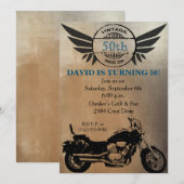 Motorfiele uitnodiging op zaterdag (Voorkant / Achterkant)