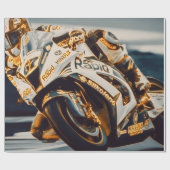 Motorfierracer Cadeaupapier (Vlak)