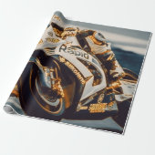 Motorfierracer Cadeaupapier (Uitgerold)