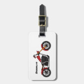 Motorfietafbeelding met snijder bagagelabel (Voorkant verticaal)
