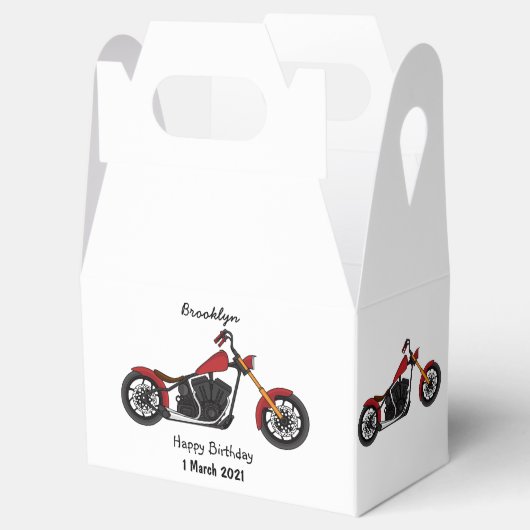 Motorfietafbeelding met snijder bedankdoosjes (Geopend)