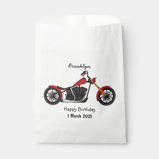 Motorfietafbeelding met snijder bedankzakje (Voorkant)