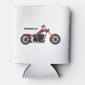 Motorfietafbeelding met snijder blikjeskoeler (Voorkant)