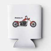 Motorfietafbeelding met snijder blikjeskoeler (Achterkant)