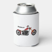 Motorfietafbeelding met snijder blikjeskoeler (Blikje Achterkant)