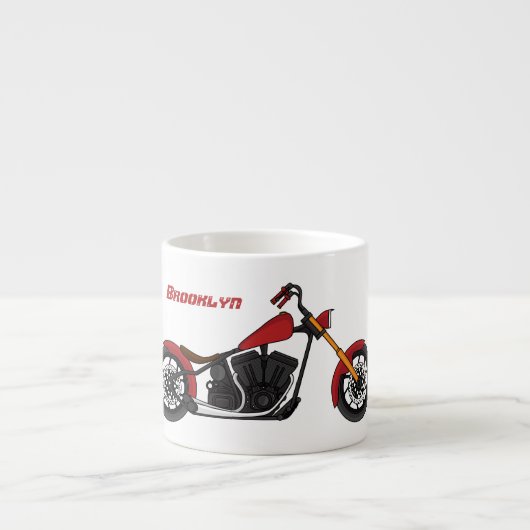 Motorfietafbeelding met snijder espresso kop (Voorkant)