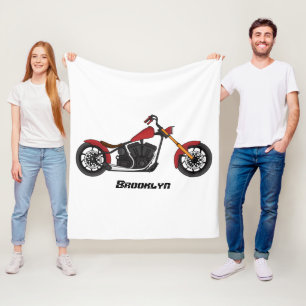 Motorfietafbeelding met snijder fleece deken