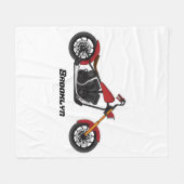 Motorfietafbeelding met snijder fleece deken (Voorkant (Horizontaal))
