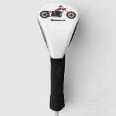 Motorfietafbeelding met snijder golfheadcover (Voorkant)