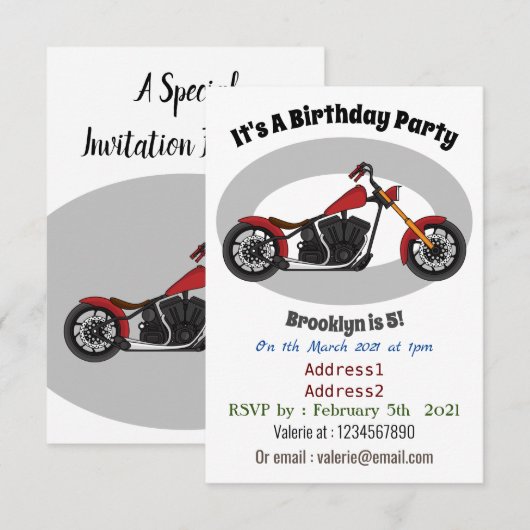 Motorfietafbeelding met snijder kaart (Voorkant / Achterkant)