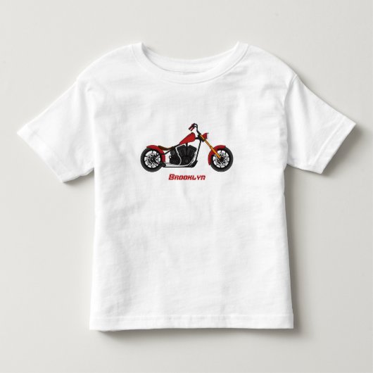 Motorfietafbeelding met snijder kinder shirts (Voorkant)