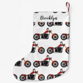 Motorfietafbeelding met snijder kleine kerstsok (Achterkant)