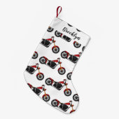 Motorfietafbeelding met snijder kleine kerstsok (Voorkant (Hangend))