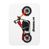 Motorfietafbeelding met snijder magneet (Verticaal)