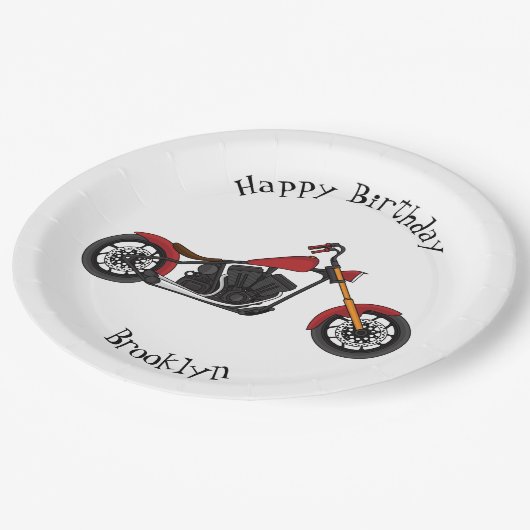 Motorfietafbeelding met snijder papieren bordje (Gekanteld)