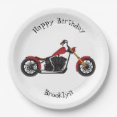 Motorfietafbeelding met snijder papieren bordje (Voorkant)