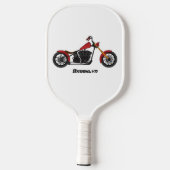 Motorfietafbeelding met snijder pickleball paddle (Achterkant)