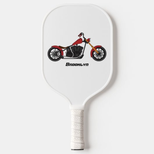 Motorfietafbeelding met snijder pickleball paddle (Voorkant)